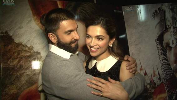 Ranveer Singh gets Romantic with Deepika at a TV Interview for Bajirao Mastani