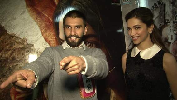 Ranveer Singh and Deepika Padukone Snapped at a TV Interview for Bajirao Mastani