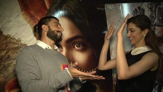 Ranveer Singh and Deepika Padukone Snapped at a TV Interview for Bajirao Mastani