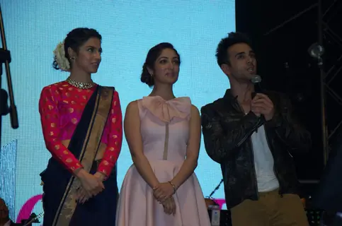 Yami Gautam, Pulkit Samrat and Divya Khosla at Song Launch of 'Sanam Re'