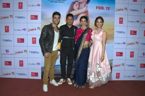 Divya Khosla, Bhushan Kumar, Pulkit Samrat and Yami Gautam at Song Launch of 'Sanam Re'