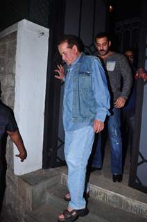 Salman Khan's Snapped with Salim Khan post Dinner