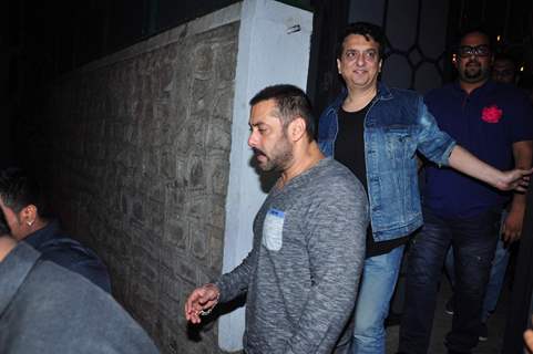 Salman Khan's Snapped with Sajid Nadiadwala post Dinner