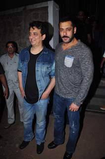 Salman Khan snapped Sajid Nadiadwala post Dinner