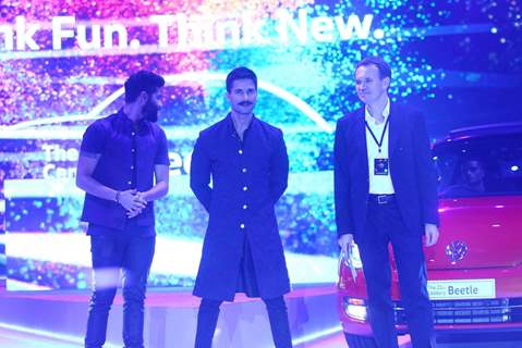 Shahid Kapoor and Kunal Rawal at Volkswagen Car Launch