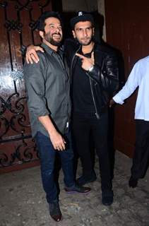 Anil Kapoor and Ranveer Singh at Anil Kapoor's Birthday Bash