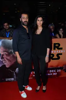 Abhishek Kapoor and Pragya Yadav at Premiere of 'Star Wars: The Force Awakens'