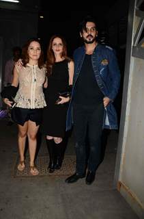 Zayed Khan with wife Malaika and sister Suzanne Khan at Jackky Bhagnani's Birthday Bash