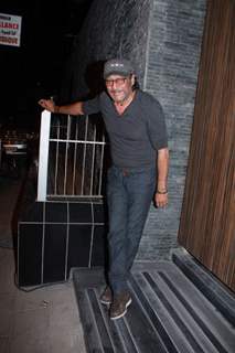 Jackie Shroff poses for the media at Aamir Khan's Dinner party