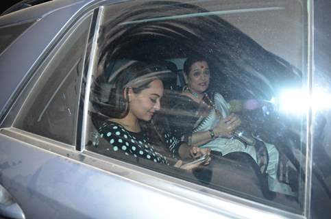 Sonakshi Sinha and Poonam Sinha at Salman Khan's Birthday Bash