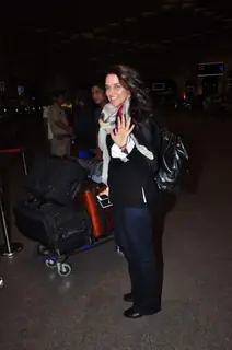 Neha Dhupia Snapped at Airport