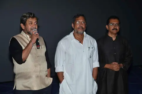 Mahesh Manjrekar and Nana Patekar at Premiere of Marathi Movie 'Natsamrat'