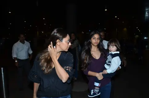 Gauri, Suhana and AbRam Khan Snapped at Airport