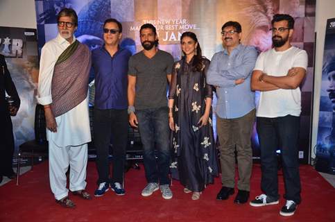 Vidhu V Chopra, Big B, Farhan, Aditi Rao and Bejoy Nambiar at Press Meet of 'Wazir'