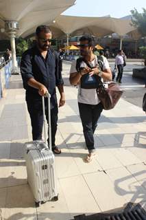 Madhu Mantena and Vikas Bahl Snapped at Airport