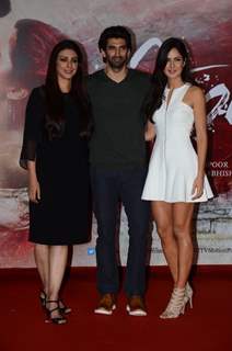 Tabu, Katrina Kaif and Aditya Roy Kapur at Trailer Launch of 'Fitoor'