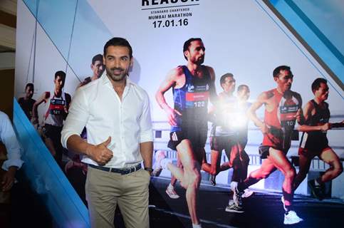 John Abraham at Press Meet of 'Standard Chartered Mumbai Marathon'