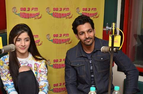 Harshvardhan Rane and Mawra Hocane Goes Live at Radio Mirchi for Promotions of Sanam Teri Kasam