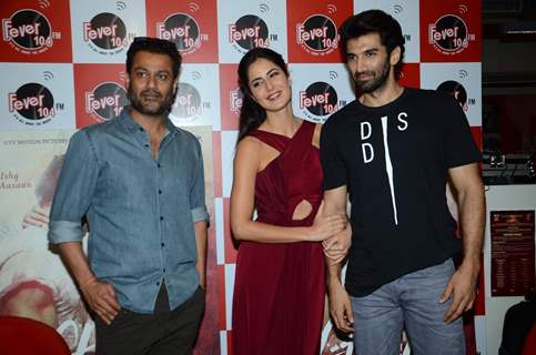 Team poses for the media at the Promotions of Fitoor on Fever FM