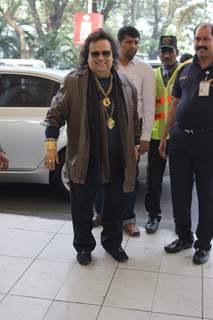 Bappi Lahiri was snapped at Airport