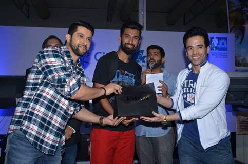 Tusshar Kapoor and Aftab Shivdasani at the Radio Mirchi BKC Event