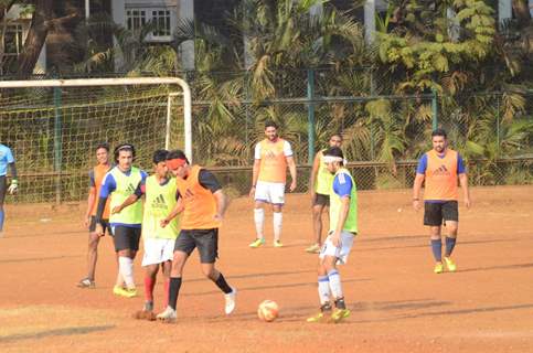 Ranbir Kapoor, Raj Kundra and Abhishek Bachchan Snapped Practicing Soccer