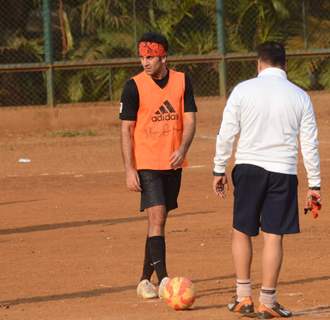 Ranbir Kapoor Snapped Practicing Soccer