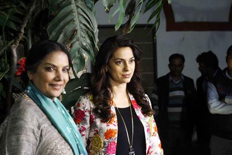 Shabana Azmi and Juhi Chawla at Special Screening of 'Chalk N Duster' in Delhi