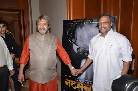 Mahesh Manjrekar and Nana Patekar at Success Bash of 'Natsamrat'