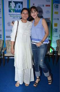 Farah Khan Ali and Priya Dutt at Press Meet of Standard Chartered Mumbai Marathon 2016