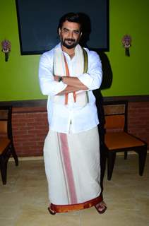 R. Madhavan poses for the media at Pongal Celebrations