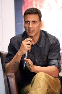 Akshay Kumar interacts with the audience at the Promotions of Airlift