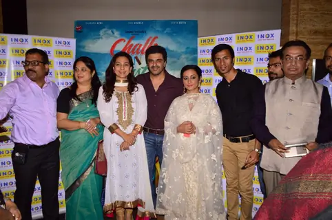 Juhi Chawla, Sameer Soni and Divya Dutta at Screening of 'Chalk N Duster'