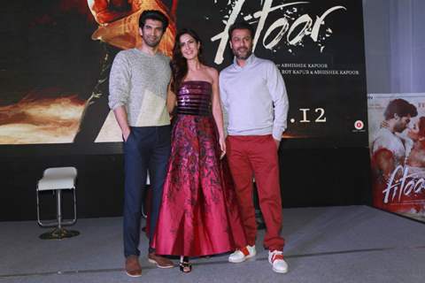 Katrina kaif, Aditya Roy Kapur & Abhishek kapoor at Lodhi Gardens for Promotions of Fitoor in Delhi