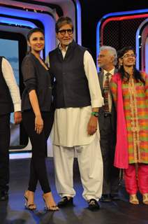 Parineeti Chopra and Amitabh Bachchan at NDTV Cleanathon