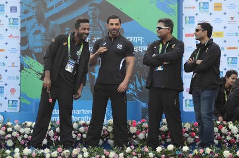 John Abraham at Mumbai Marathon