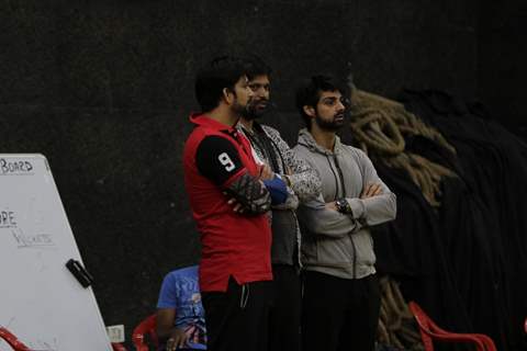 Aadesh Chaudhry, Karan Wahi, Anand Mishra at BCL Season 2 Practise Session