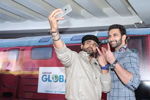 Nandish Sandhu and Mohammad Nazim at Launch of BCL's Ahmedabad Express Team
