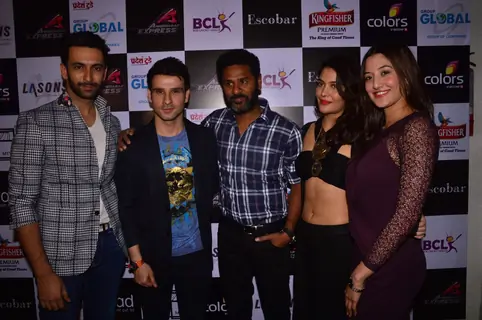 Nandish Sandhu, Girish Kumar, PrabhuDeva and Ankita Shorey at Launch of BCL's Ahmedabad Express Team