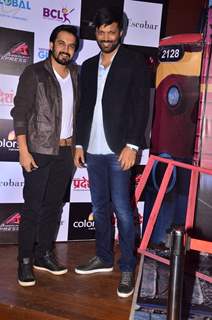 Ajay Chaudhary and Anand Mishra at Launch of BCL's Ahmedabad Express Team