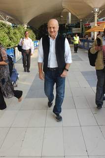 Anupam Kher Snapped at Airport