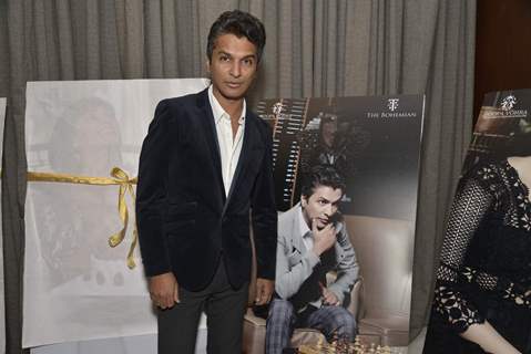 Vikram Phadnis Poses With Her Poster at Roopa Vohra's Calendar Launch