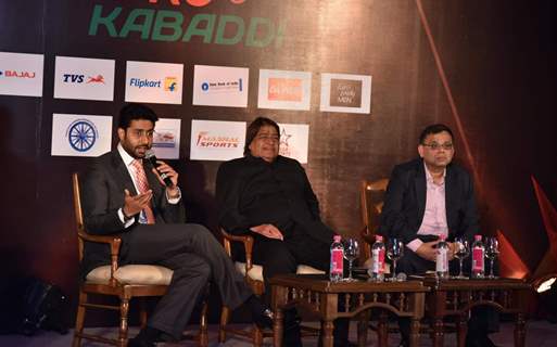 Abhishek Bachchan at Press Meet of Pro Kabaddi in Delhi