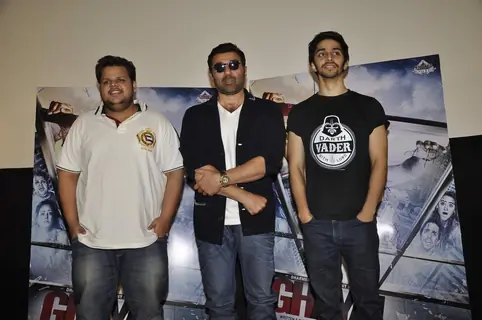 Sunny Deol, Rishab Arora and Shivam Patil at Launch of New Trailer of 'Ghayal Once Again'
