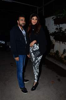 Raj Kundra and Shilpa Shetty Kundra at Special Screening of Saala Khadoos