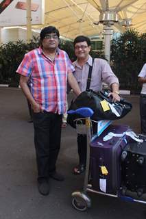 Ashok Saraf and Sachin Pilgaonkar Snapped at Airport