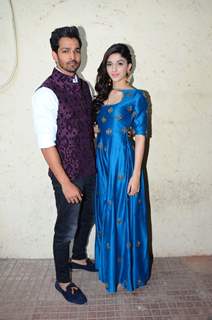 Harshvardhan Rane and Mawra Hocane at Promotions of Sanam Teri Kasam