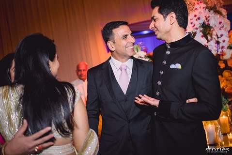 Akshay Kumar at Asin Thottumkal and Rahul Sharma's Wedding Reception