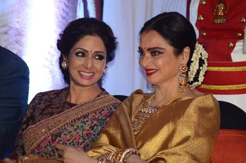 Eternal Beauties Rekha and Sridevi at 3rd National Yash Chopra Memorial Awards