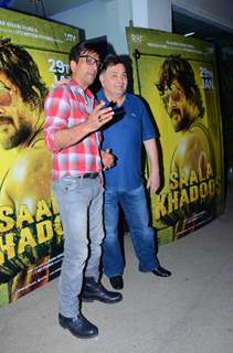 Javed Jaffrey and Rishi Kapoor at Special Screening of 'Saala Khadoos'